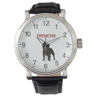 Dark French Bulldog Armbanduhr