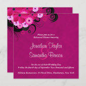 Dark Fuchsia 5.25" Hochzeitsessen Probe Einladung (Vorne/Hinten)