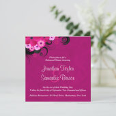 Dark Fuchsia 5.25" Hochzeitsessen Probe Einladung (Stehend Vorderseite)
