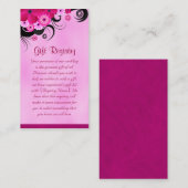 Dark Fuchsia Hibiskus Mini Wedding Gift Registry Begleitkarte (Vorne/Hinten)