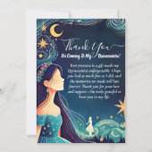 Dark Fun Star Prom Starry Night Sky Quinceanera Dankeskarte (Vorderseite)