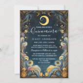 Dark Fun Star Prom Starry Night Sky Quinceanera Einladung (Vorderseite)