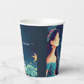 Dark Fun Star Prom Starry Night Sky Quinceanera Pappbecher (Links)