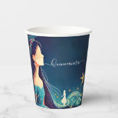 Dark Fun Star Prom Starry Night Sky Quinceanera Pappbecher (Vorderseite)