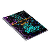 Dark galaxy abstract Spiral Photo Notebook,Dark Notizblock (Rechte Seite)