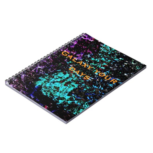 Dark galaxy abstract Spiral Photo Notebook,Dark Notizblock (Linke Seite)