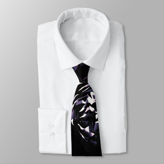 Dark Garden Bewitching Bold Lila Glam Blume Krawatte (Gebunden)