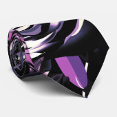 Dark Garden Bewitching Bold Lila Glam Blume Krawatte (Gerollt)