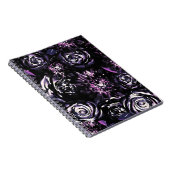 Dark Garden Bewitching Lila Glam Blume Notizblock (Rechte Seite)