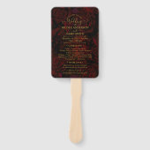 Dark Garden Rote romantische Blume Glam Wedding Fächer (Vorderseite)