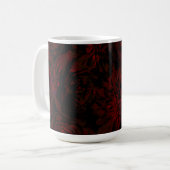 Dark Garden Rote Romantische Blume Gothic Glam Kaffeetasse (Vorderseite Links)