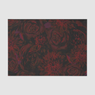 Dark Garden Rote Romantische Blume Gotische Hochze Seidenpapier