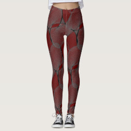 Dark Garnet Red 650000 & "Spider Web" Lace  Leggings