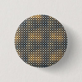 Dark Geometric Grid Abstract Pattern Design 1300 Button