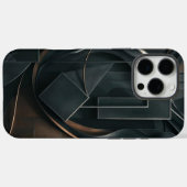 Dark Geometric Minimalistisch Phone Case (Rückseite (Horizontal))