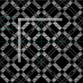 Dark Geometric Muster Schwarz-weiß Abstrakt Hübsch Stoff (Kachel)