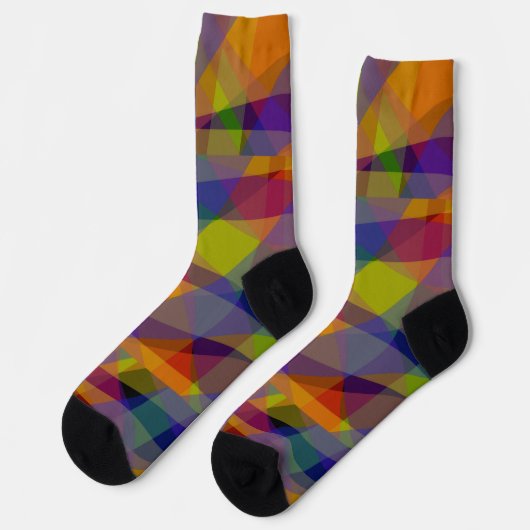Dark Geometric - Premium Socks Socken (Linkes Detail)