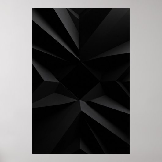 Dark Geometry Minimalist Abstract Poster (Vorne)