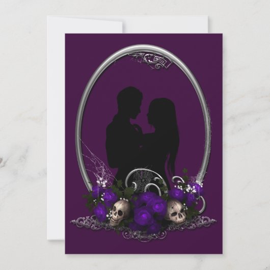 Dark Gewerkschaft Vampire Goth Wedding Einladung (Vorderseite)