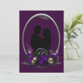 Dark Gewerkschaft Vampire Goth Wedding Einladung (Stehend Vorderseite)