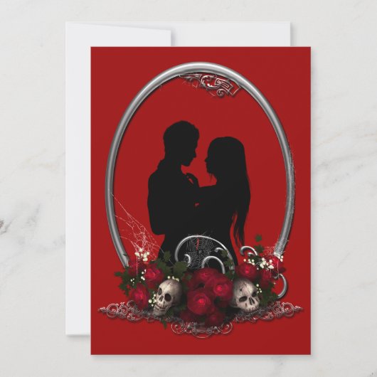 Dark Gewerkschaft Vampire Goth Wedding Einladung (Vorderseite)