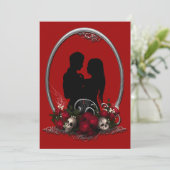 Dark Gewerkschaft Vampire Goth Wedding Einladung (Stehend Vorderseite)