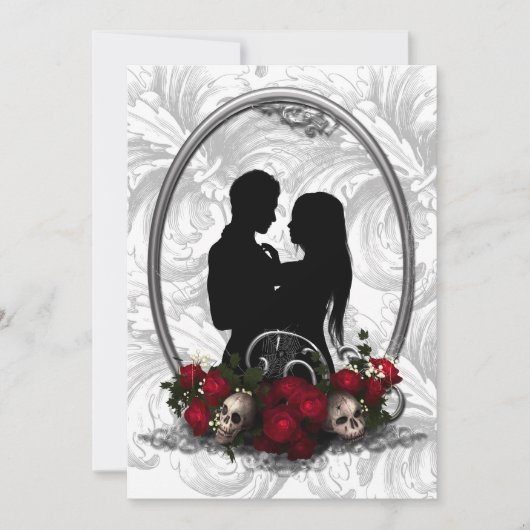 Dark Gewerkschaft Vampire Goth Wedding Einladung (Vorderseite)