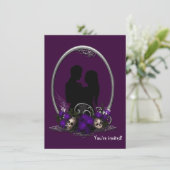 Dark Gewerkschaft Vampire Goth Wedding Einladung (Stehend Vorderseite)