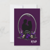 Dark Gewerkschaft Vampire Goth Wedding RSVP Karte (Vorderseite)