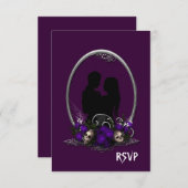 Dark Gewerkschaft Vampire Goth Wedding RSVP Karte (Vorne/Hinten)