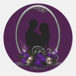Dark Gewerkschaft Vampire Goth Wedding Runder Aufkleber