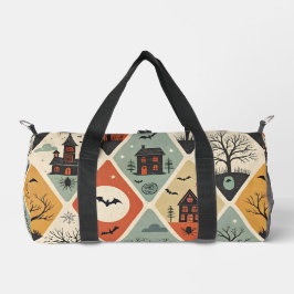 Dark ghost pattern duffle bag