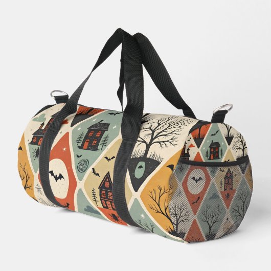 Dark ghost pattern duffle bag (Rechte Ecke)