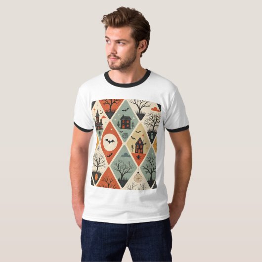 Dark ghost pattern T-Shirt (Vorne ganz)