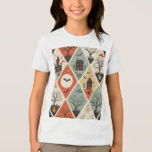 Dark ghost pattern Tri-Blend shirt (Vorderseite)