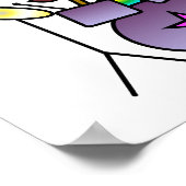 Dark Girl Playing Drums Poster (Ecke)