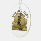 Dark Girl Rock Climber Keramikornament (Links)