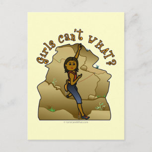 Dark Girl Rock Climber Postkarte