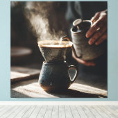 Dark Glaze Pour Over Ritual Leinwanddruck (Insitu (Holzboden))
