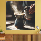 Dark Glaze Pour Over Ritual Leinwanddruck (Insitu (Wohnzimmer))