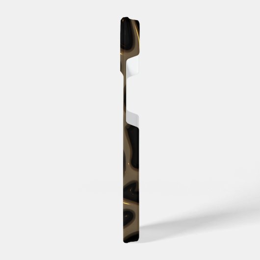 Dark Glossy Marble Aesthetic iPhone Hülle (Linke Seite)