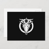 Dark Goat Baphomet, Satanic Lucifer Beelzebub Gesc Ankündigungspostkarte (Vorne/Hinten)