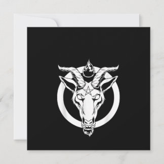 Dark Goat Baphomet, Satanic Lucifer Beelzebub Gesc Einladung