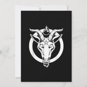 Dark Goat Baphomet, Satanic Lucifer Beelzebub Gesc Feiertagskarte