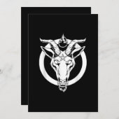 Dark Goat Baphomet, Satanic Lucifer Beelzebub Gesc Save The Date (Vorne/Hinten)