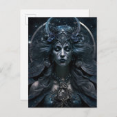 Dark Goddess Queen Fantasy Art Postkarte (Vorne/Hinten)