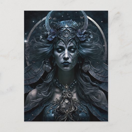 Dark Goddess Queen Fantasy Art Postkarte (Vorderseite)