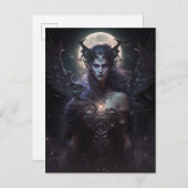 Dark Goddess Queen Fantasy Art Postkarte (Vorne/Hinten)
