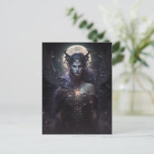 Dark Goddess Queen Fantasy Art Postkarte (Stehend Vorderseite)