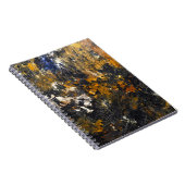 Dark Gold Copper Scratch Abstraktes Notebook Notizblock (Rechte Seite)